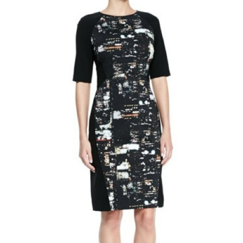 Faryn City Lights Combo Sheath Dress